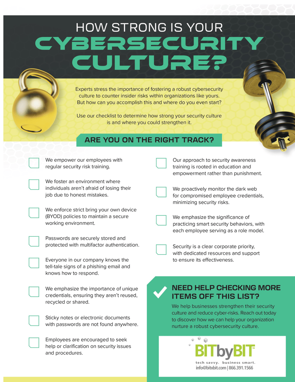 How Strong is Your Cybersecurity Culture - A Checklist